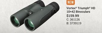 Bass Pro Vortex triumph hd 10×42 binoculars offer