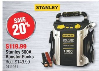 PartSource Stanley 500a booster packs offer