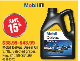 PartSource Mobil delvac diesel oil offer