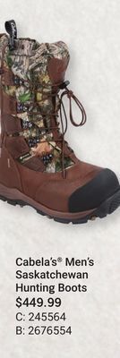 Bass Pro Cabela's men's saskatchewan hunting boots offer