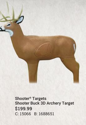 Bass Pro Shooter targets shooter buck 3d archery target offer