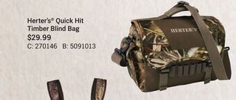 Bass Pro Herter's quick hit timber blind bag offer