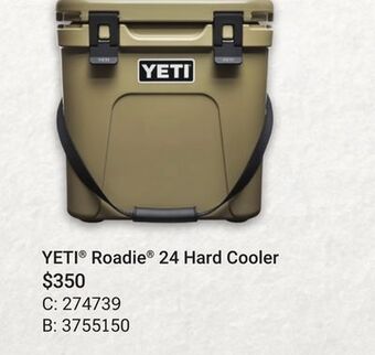 Bass Pro Yeti roadie 24 hard cooler offer