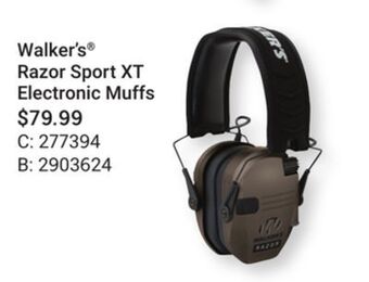 Bass Pro Walker's razor sport xt electronic muffs offer