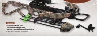 Bass Pro Excalibur micro 380 crossbow package with charger lite crank cocking device offer