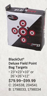 Bass Pro Blackout deluxe field point bag targets offer