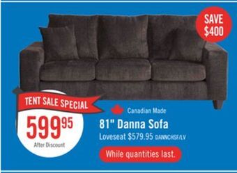 The Brick Danna sofa - grey offer