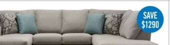 The Brick Montana 2-piece linen-look fabric right-facing sectional - taupe offer