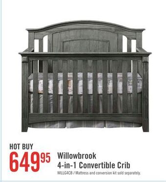 The Brick Willowbrook 4-in-1 convertible crib offer