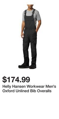 Mark's Helly hansen workwear men's oxford unlined bib overalls offer
