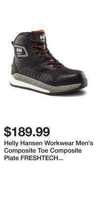 Mark's Helly hansen workwear men's composite toe composite plate freshtech mid cut athletic safety boots offer