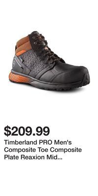 Mark's Timberland pro men's composite toe composite plate reaxion mid waterproof safety work shoes offer