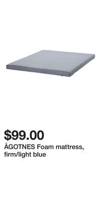 IKEA Ågotnes foam mattress, firm/light blue offer