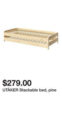 IKEA Utåker stackable bed, pine offer