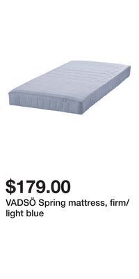 IKEA Vadsö spring mattress, firm/light blue offer