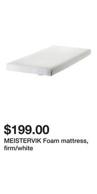 IKEA Meistervik foam mattress, firm/white offer