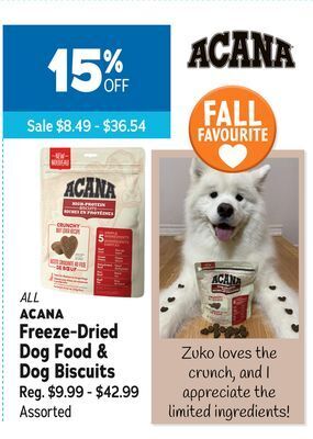 Ren’s Pets Depot All acana freeze-dried dog food & dog biscuits offer