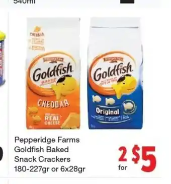 Quality Foods Pepperidge Farms Goldfish Baked Snack Crackers offer