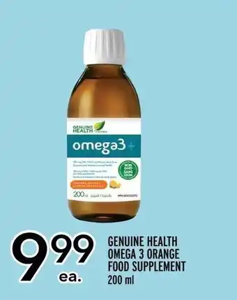 Metro Genuine Health Omega 3 Orange Food Supplement offer