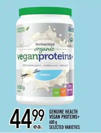 Metro Genuine Health Vegan Proteins offer