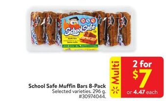 Walmart School safe muffin bars 8-pack offer