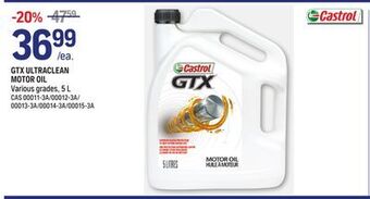 NAPA Auto Parts Gtx ultraclean motor oil offer