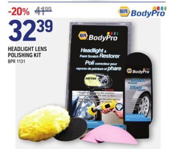 NAPA Auto Parts Headlight lens polishing kit offer