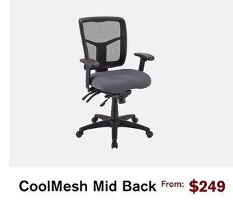 Source Office Furnishings Coolmesh mid back offer