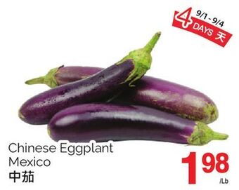 T&T Supermarket Chinese eggplant offer