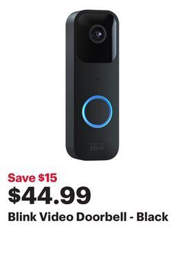 Best Buy Blink video doorbell - black offer