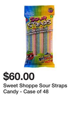 Dollarama Sweet shoppe sour straps candy - case of 48 offer