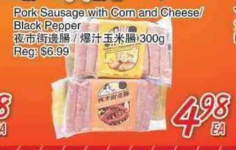Foody Mart Pork sausage with corn and cheese/ black pepper offer