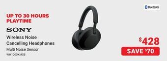 Visions Electronics Sony wireless noise cancelling headphones offer