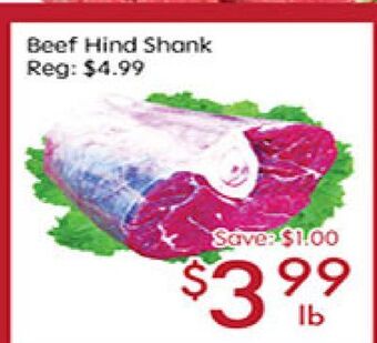 Sunny Food Mart Beef hind shank offer