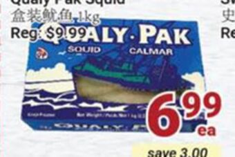 Oceans Fresh Food Market Qualy pak squid offer