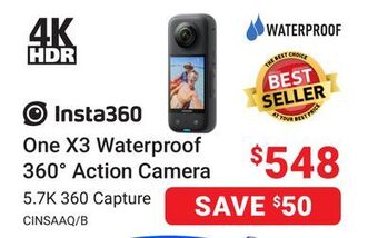Visions Electronics Insta360 one x3 waterproof 360° action camera offer