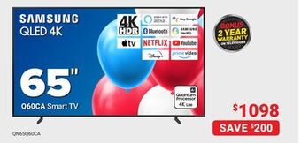 Visions Electronics Samsung qled 4k q60ca smart tv 65 offer