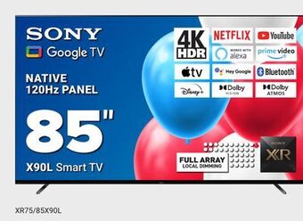 Visions Electronics Sony google tv native 120hz panel x90l smart tv 85 offer