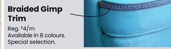Fabricland Braided gimp trim offer