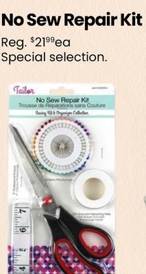 Fabricland No sew repair kit offer