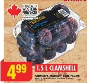 No Frills FARMER'S MARKET BLUE PLUMS offer