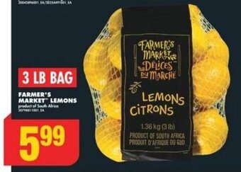 No Frills FARMER'S MARKET LEMONS offer