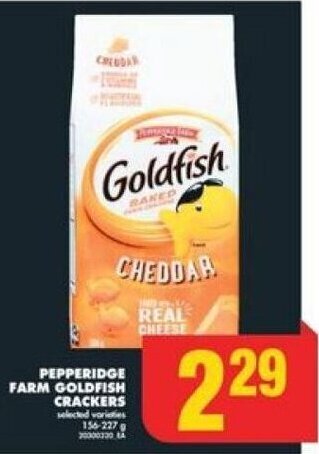 No Frills PEPPERIDGE FARM GOLDFISH CRACKERS 156-227 g offer