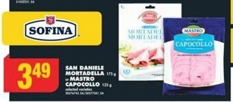No Frills SAN DANIELE MORTADELLA 175 g or MASTRO CAPOCOLLO 125 g offer