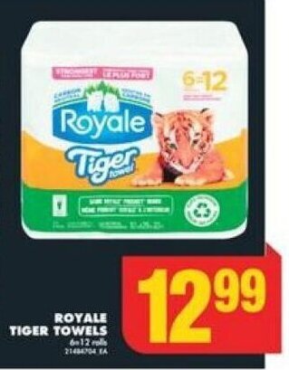 No Frills ROYALE TIGER TOWELS offer