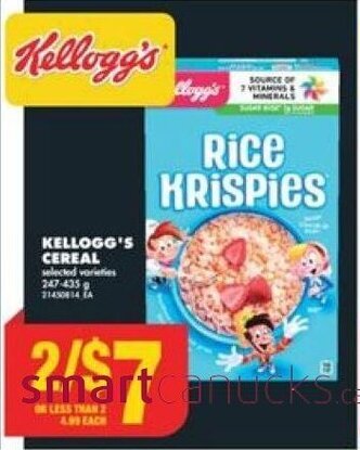 No Frills KELLOGG'S CEREAL 247-435 g offer