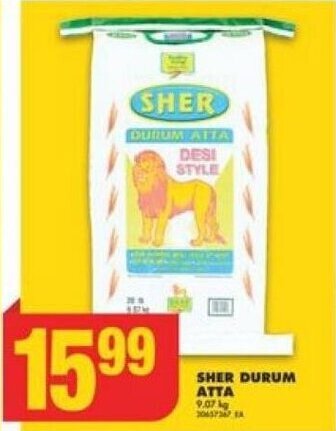 No Frills SHER DURUM ATTA 9.07 kg offer