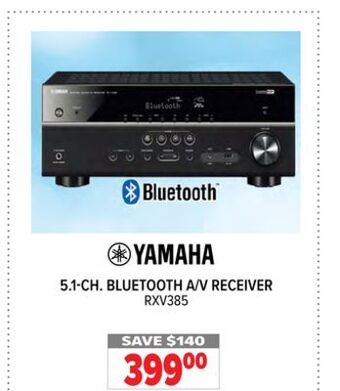2001 Audio Video Yamaha 5.1-ch. bluetooth a/v receiver offer