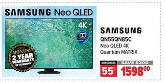 2001 Audio Video Samsung 55 neo qled 4k quantum matrix offer