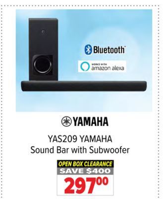 2001 Audio Video Yamaha sound bar with subwoofer offer